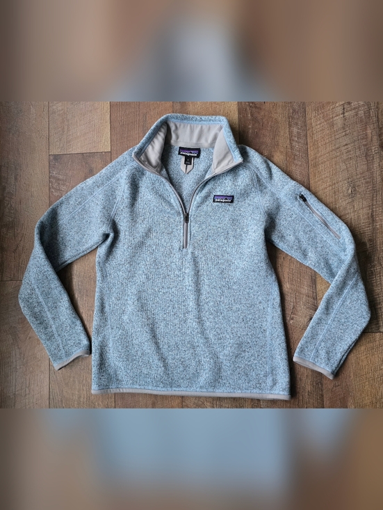 Patagonia Sweaters - Patagonia Womens Heather Blue Half-Zip Pullover Size Small